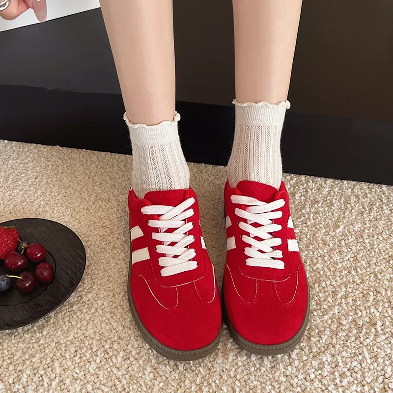 Women Sneakers Red Women Shoes Softsoled Casual Sport Shoes Ladies Outdoor Running Vulcanized Shoes Women Zapatillas Mujer 250930