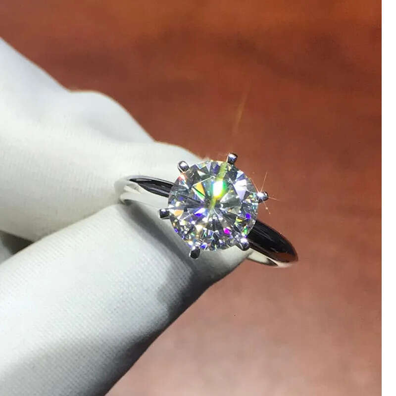 Victoria Wieck Brand New Jewelry Pure 100% Sterling Sier Solitaire Round Cut White Topaz CZ Dia Women Wedding Band Ring