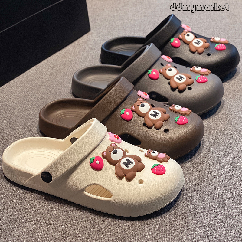 Women's Clog Shoes Closed-Toe Home Non-Slip Bathroom Shower Summer Soft Sole Lightweight Outdoor Wearable Slippers for Men ddmymarket