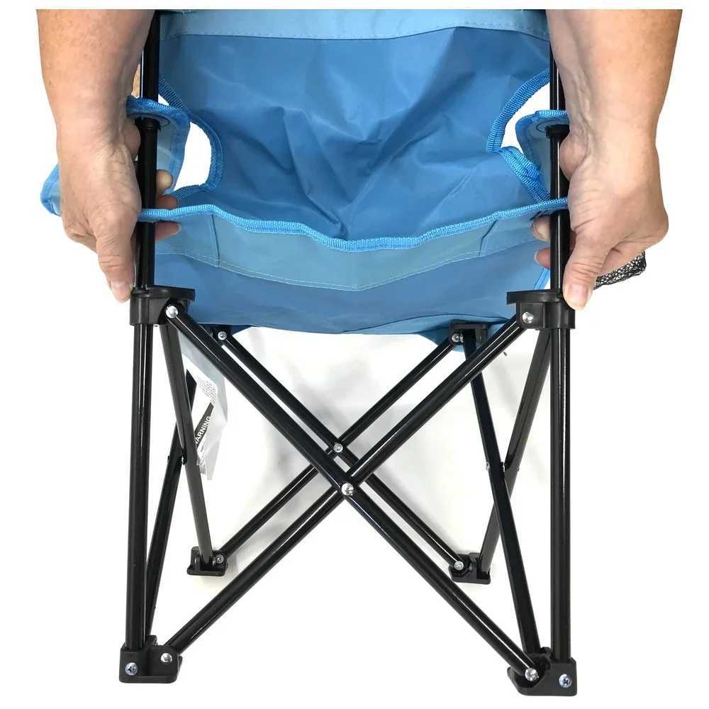Kids Folding Camp Chair Portable Heavy Duty Nylon with Carry Bag Lightweight Collapsible Waterproof Tear Resistant Ages 2 to 5 J250930