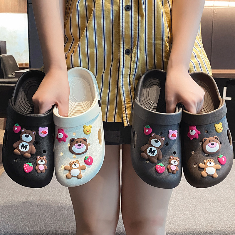 Women's Clog Shoes Closed-Toe Home Non-Slip Bathroom Shower Summer Soft Sole Lightweight Outdoor Wearable Slippers for Men ddmymarket