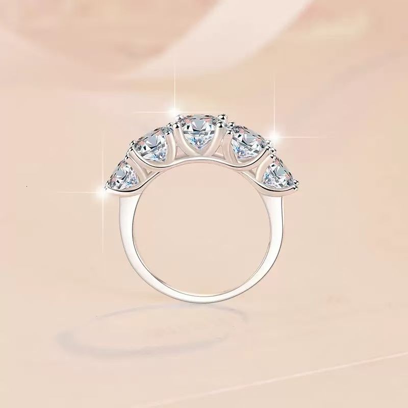 Gia IGI Certified Lab Grown Diamond 9K 14K 18K Pure Gold 3MM Round Band Ring Lab-Grown Diamond Ring