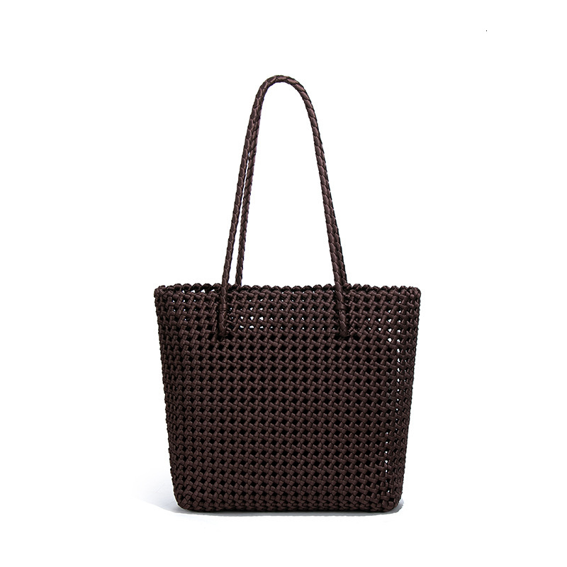 Champagne Gold Windmill Knot Craft Handwoven Fashion Commuter Large Capacity Single Shoulder Tote Mother Bag