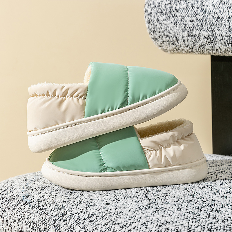 Women's Slippers with Heel, Autumn and Winter 2025 New Style, Indoor Thick Sole Warm Maternity Cotton Shoes, Comfortable for Outdoor Wear ddmymar
