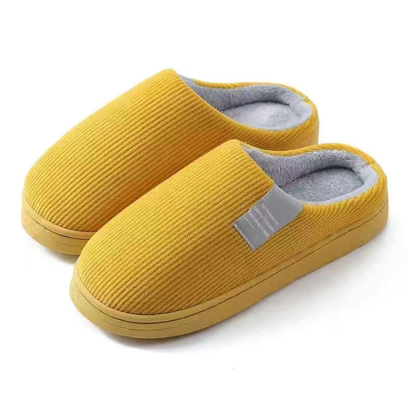 Cotton Home Use, Spring, Autumn, Winter, Indoor, Women's Non-Slip Thick Sole, Couples' Men's Indoor Maternity Furry Slippers for Winter