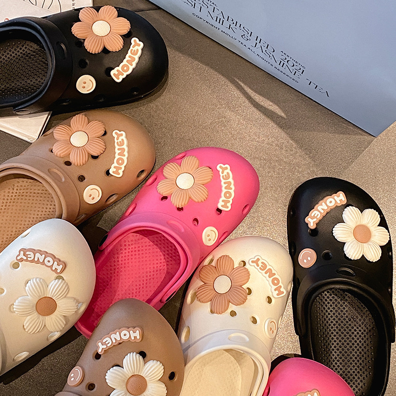 Floral EVA Clogs Men 2025 New Beach Non-Slip Soft Sole Closed-Toe Slippers for Women Summer Outdoor Wear ddmymarket