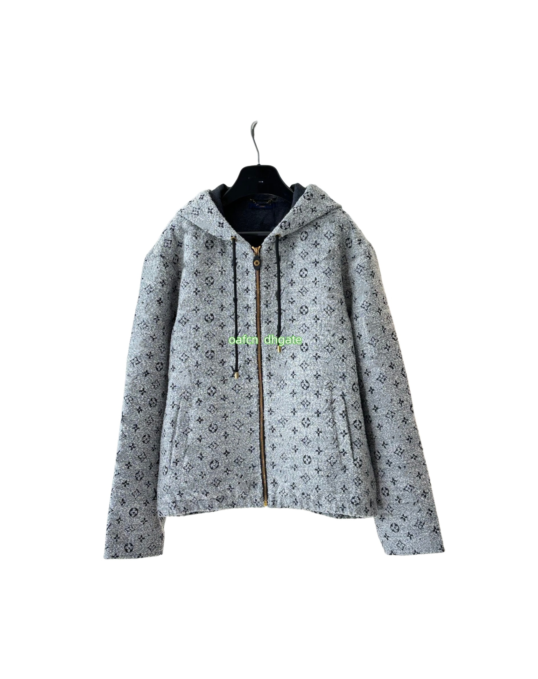 Cotton Jacquard Spring Men Denim Jacket Designer Jacket Letter embroidery retro washed Jackets Outerwear Coats Full printed jacquard hooded zipper jacket 7658