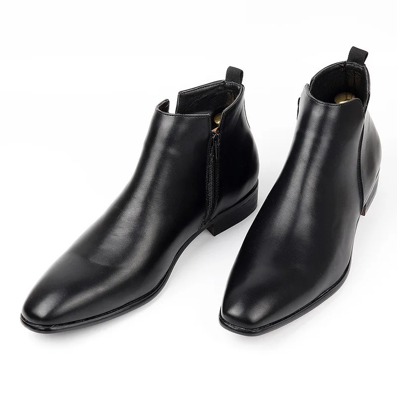 Mens Boots 2025 Chelsea Fashion Equestrian Riding Men Casual Ankle Boot High Quality Leather Botas 250930