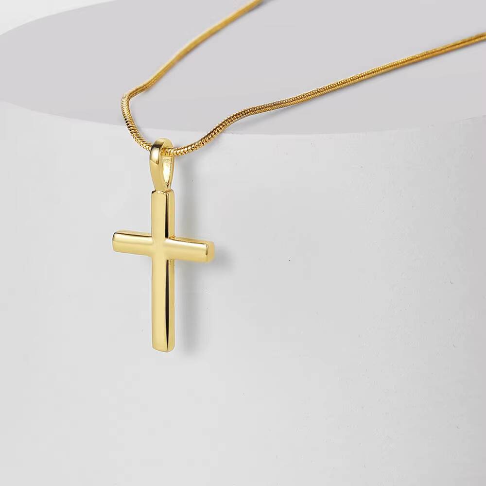 KISSWIFE High Quality Christian Religion Gold Plated Copper CZ Micro Pave Cross Pendant Necklace Women Jewelry