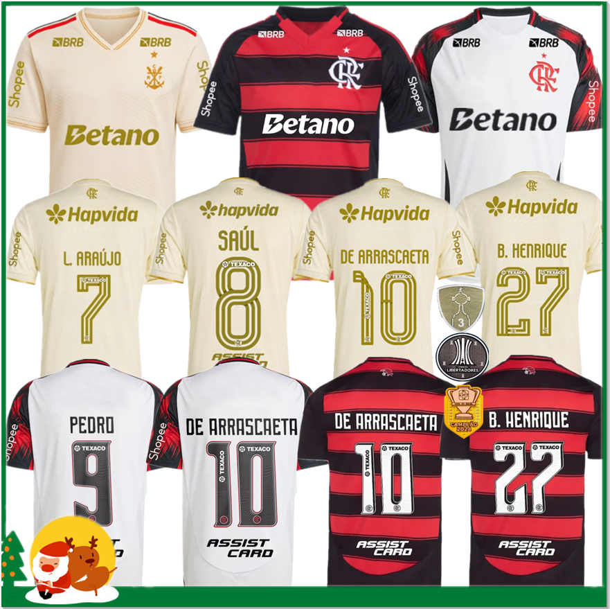 25 26 Flamengo soccer jerseys 2025 2026 DIEGO E.RIBEIRO GABRIEL B. GABI PEDRO DE ARRASCAETA GERSON B.HENRIQUE Camisa Mengo Men women football shirt