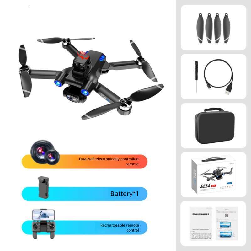 S GPS Positioning Brushless Motor HD Dual Camera Aerial Photography Obstacle Avoidance Remote Control Airplane Drone