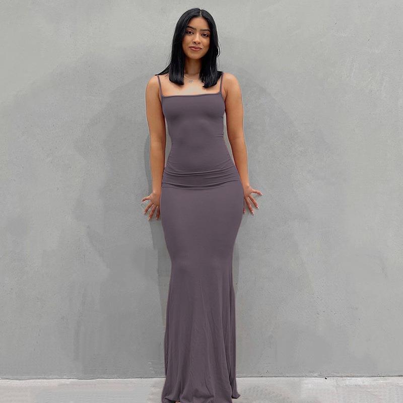 X105Women's 2025 dress casual slim suspender home dress long dress