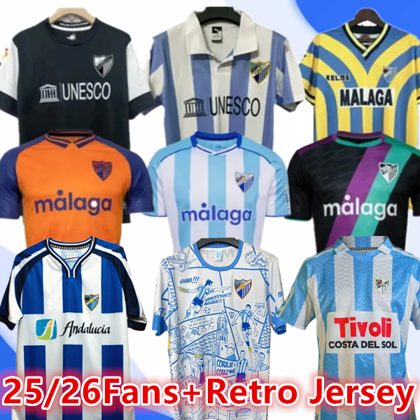 25 26 Malaga 97 98 soccer jerseys 2025 2006 CF MALAGUISTA JCASTRO Training JUANPI Maillot 04 05 06 12 13 De Foot Shirt SANTOS VEST Football uniform 2012 2013 retro