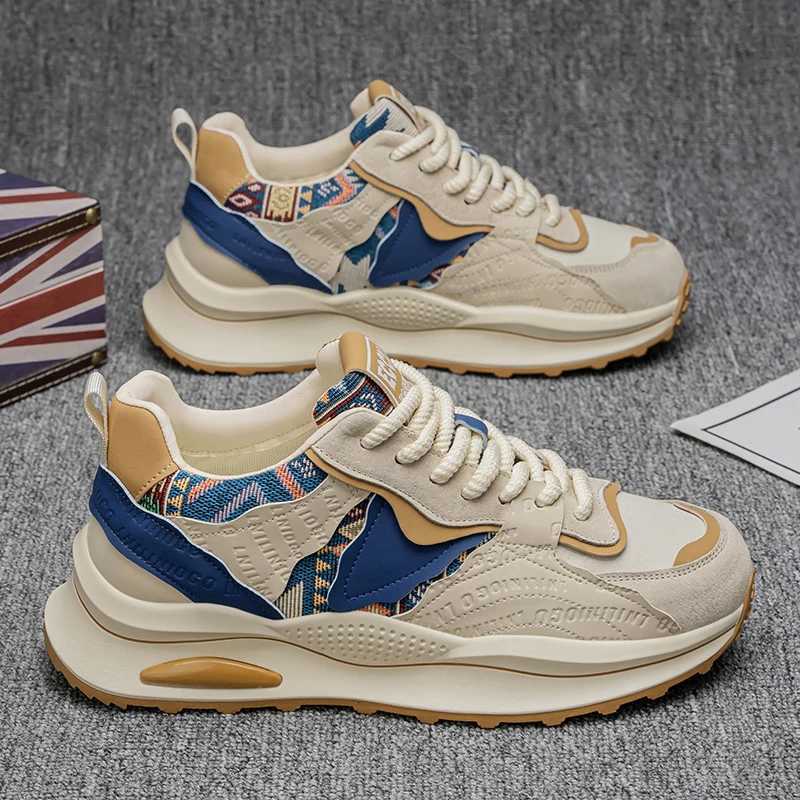 Mens Shoes 2025 Spring New Casual Versatile Comfortable Fashion Trend Niche Nonslip WearResistant Retro Sneakers Z250930