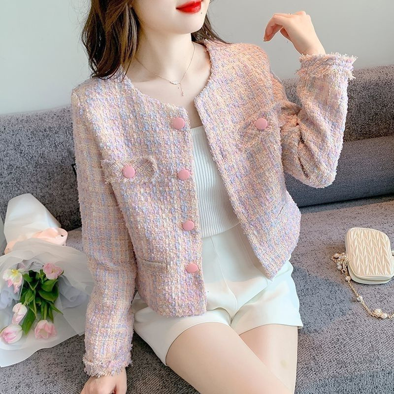 2025 Women's Twill fashion Short Top Spring/Autumn New Elegant Designer Jacket Small Top Coarse Wool Short Top Autumn/Winter New Luxury Jacket
