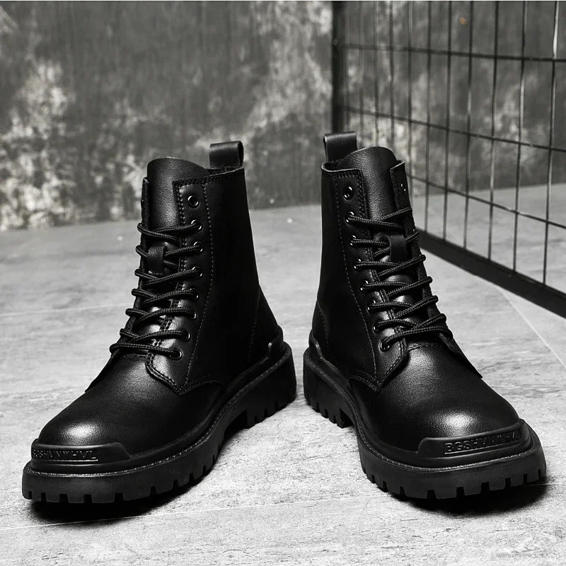 Fashion Mens Boots Autumn Winter Men Boots Genuine Leather Casual Shoes For Man Retro Motorcycle Boots Big Size 3848 250930