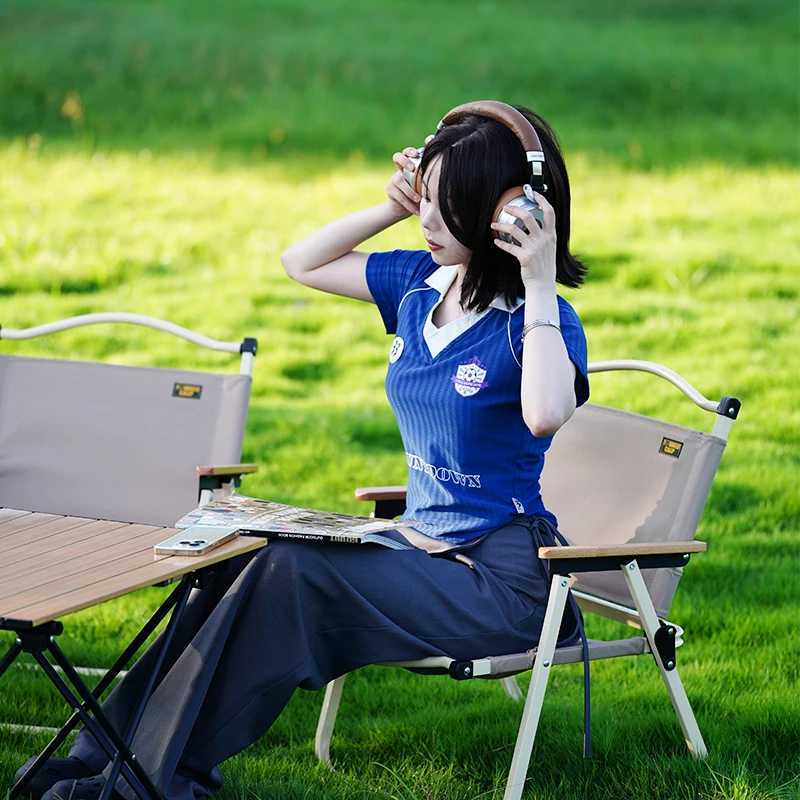 Comet chair outdoor camping fishing chair coffee chair living room chair polyester Oxford cloth beech armchair khaki green J250930