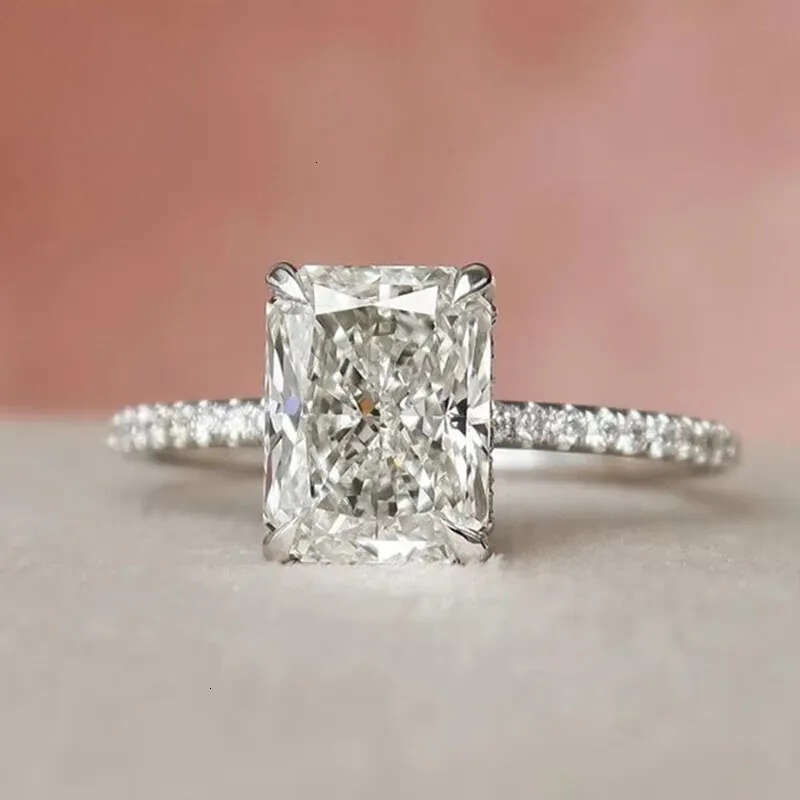 White Gold Wedding 2 Carat Solitaire Ring Lab Grown Dia Jewelry Rings