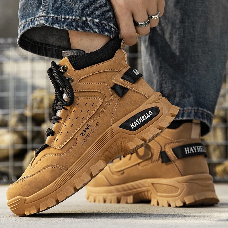 CYYTL Mens Boots Winter Shoes Casual Outdoor Hiking Work Cowboy Tactical Chelsea Ankle Platform Leather Sneakers 250930