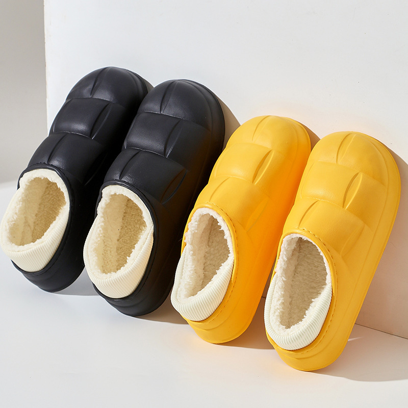 2025 New Waterproof Slippers Women, Autumn Winter Home Internet Celebrity Thick Sole EVA Cotton Slippers, Warm and Suitable for Outdoor Wear ddmymarke