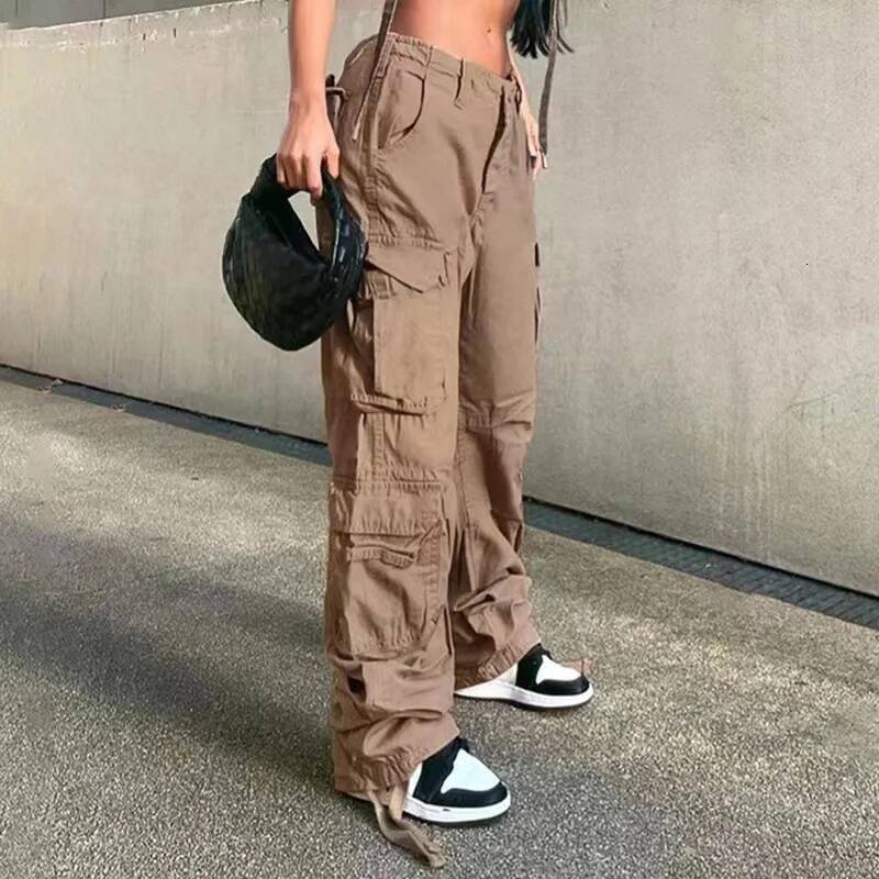 New Women's Street Hip Hop Style Low Waist Fashion Trendy Workwear Denim Casual Pants for Women dongdumaoyi