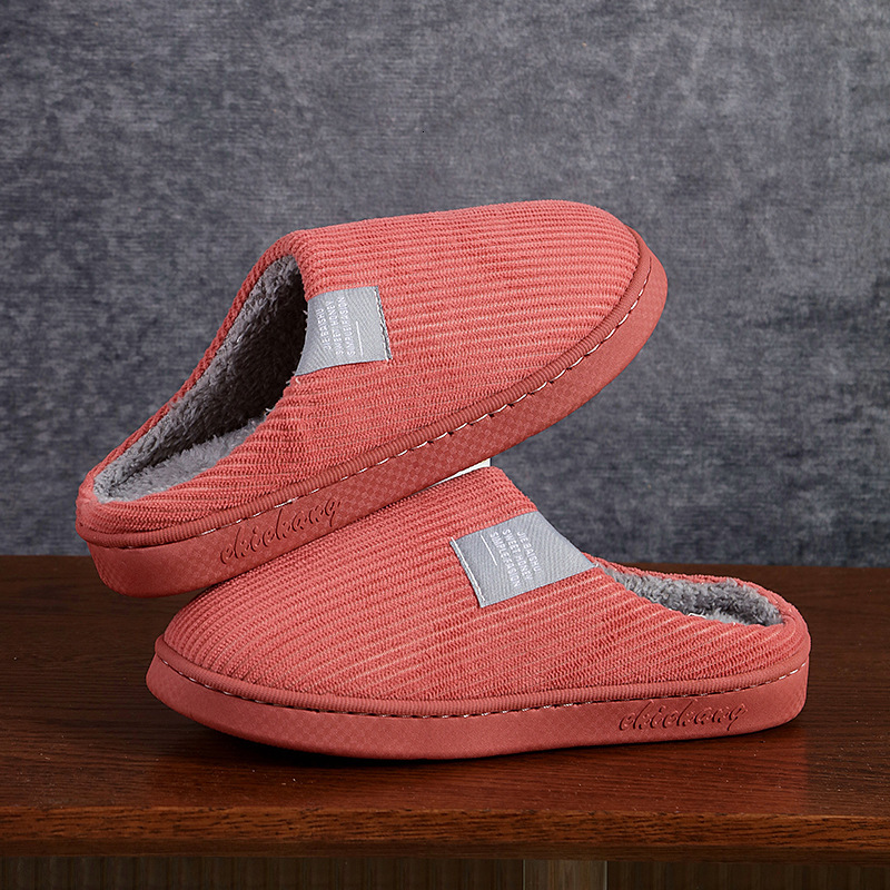 Autumn Indoor Home Couple Warm Shoes Maternity Non-Slip Fleece-Lined Men's Cotton Slippers Women's ddmymarket
