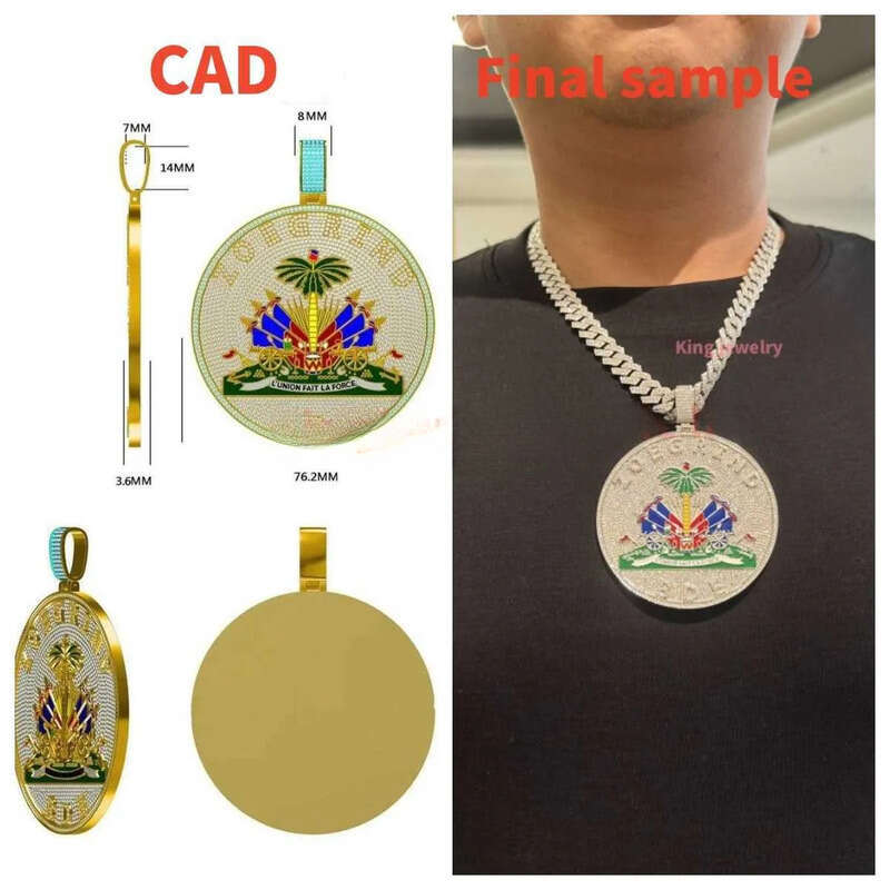 OEM Custom Hiphop Jewelry Iced Out Letter pendant VVS Moissanite s sier Hip Hop Necklace Dia Pendant for men