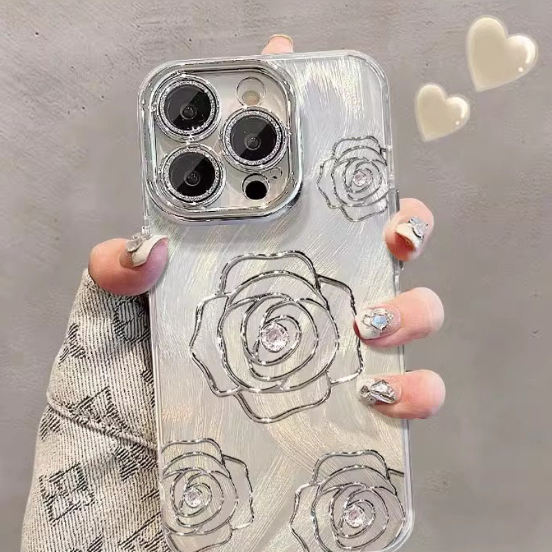 For iphone 17 Pro Max Case, Cute Camellia Phone Case, Slim Shockproof Protective Cover For Women Girl