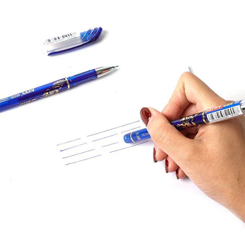 Bestseller 2+50Pcs/Set 0.5mm Refill Rod Black Blue Erasable Pens Washable Handle School Writing Stationery Gel Ink Pen ddmysat