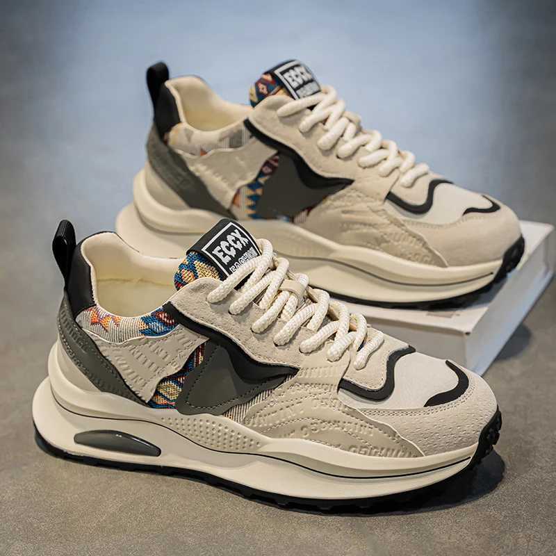 Mens Shoes 2025 Spring New Casual Versatile Comfortable Fashion Trend Niche Nonslip WearResistant Retro Sneakers Z250930