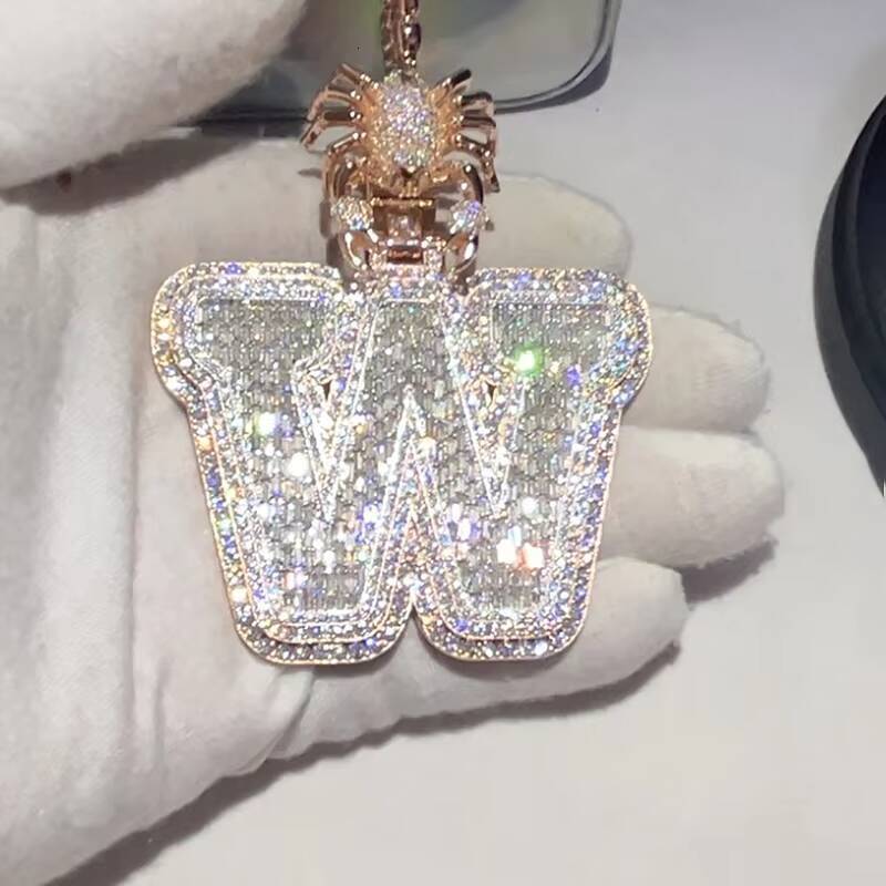 Iced Out Moissanite Hip Hop Pendant Sterling Silver Bling Charm with Dazzling Sparkle and Exquisite Craftsmanship