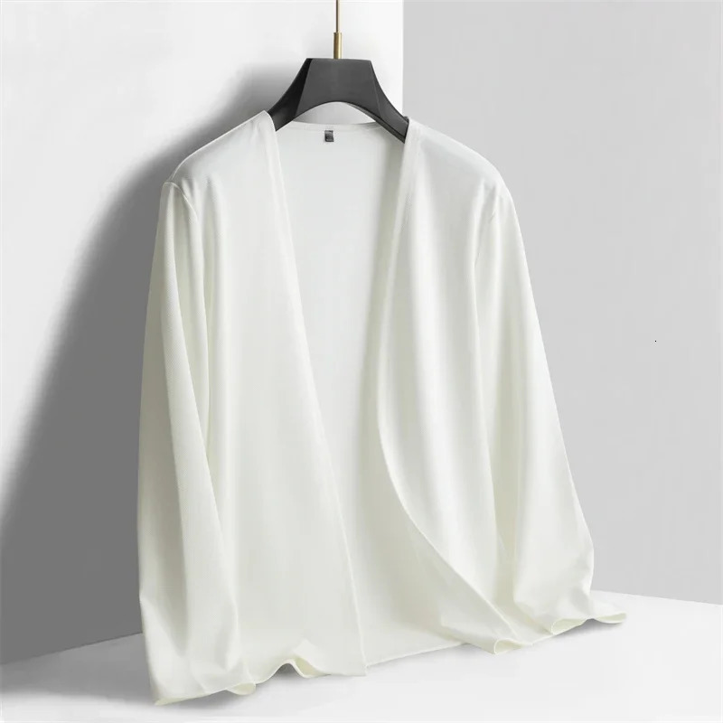 Mens Long Sleeved Cardigan Jacket Casual Fashion Top 250929