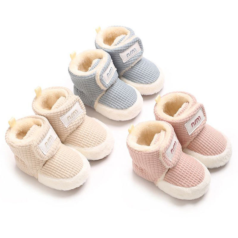 Newborn Infant Baby Warm Fleece Winter Booties Shoes Little Kids Toddler Shoes Kidszworld Boots For Girls Boys 0-18M Months K0459