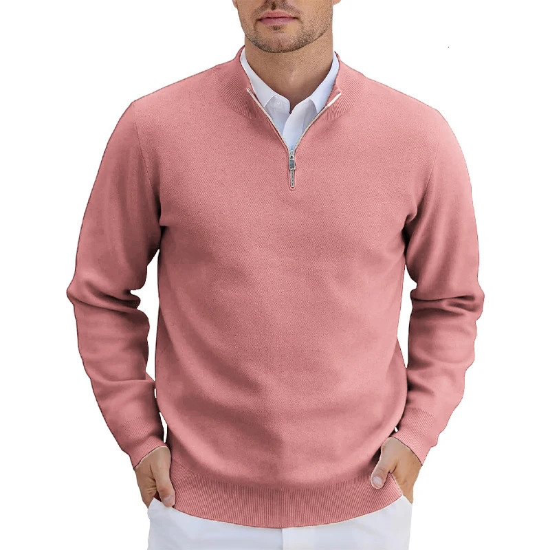 Autumn Mens Zipper Pullover Slim Fit Lightweight Knit Jacket Coats Casual Knitted Sweatshirts Winter Werm Streetwear 250929