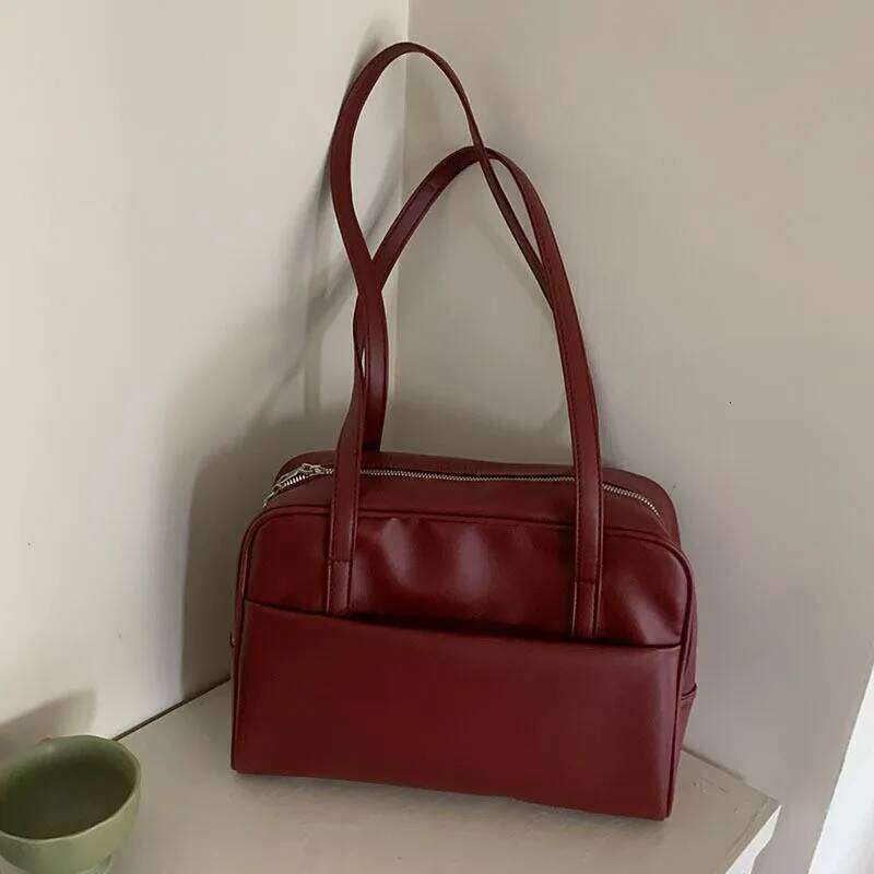 Korean Style Large Capacity Single Shoulder Women's Versatile Vintage Underarm Autumn 2025 New Arrival Tote Bag