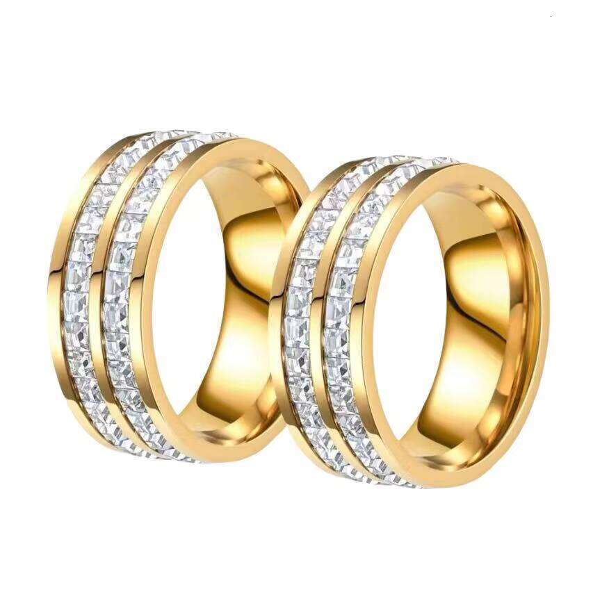 sterling silver HipHop Gold Plated VVS moissanite ring Ring Women's Fashion Wedding Party Engagement Jewelry
