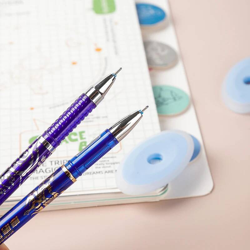 Bestseller 2+50Pcs/Set 0.5mm Refill Rod Black Blue Erasable Pens Washable Handle School Writing Stationery Gel Ink Pen ddmysat