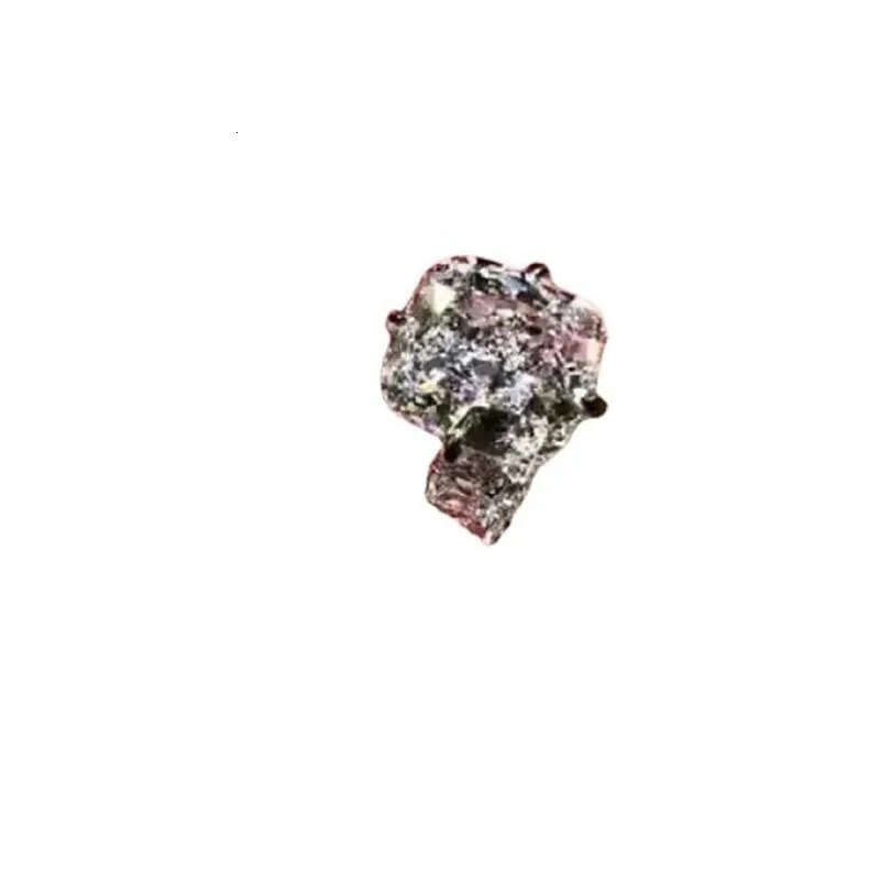 designer earrings Wedding Rings Jewelry Sparkling Pure 100% Sterling Sier Princess Cut Moissanite Dia Gemstones Party Eternity Women Ring Gift