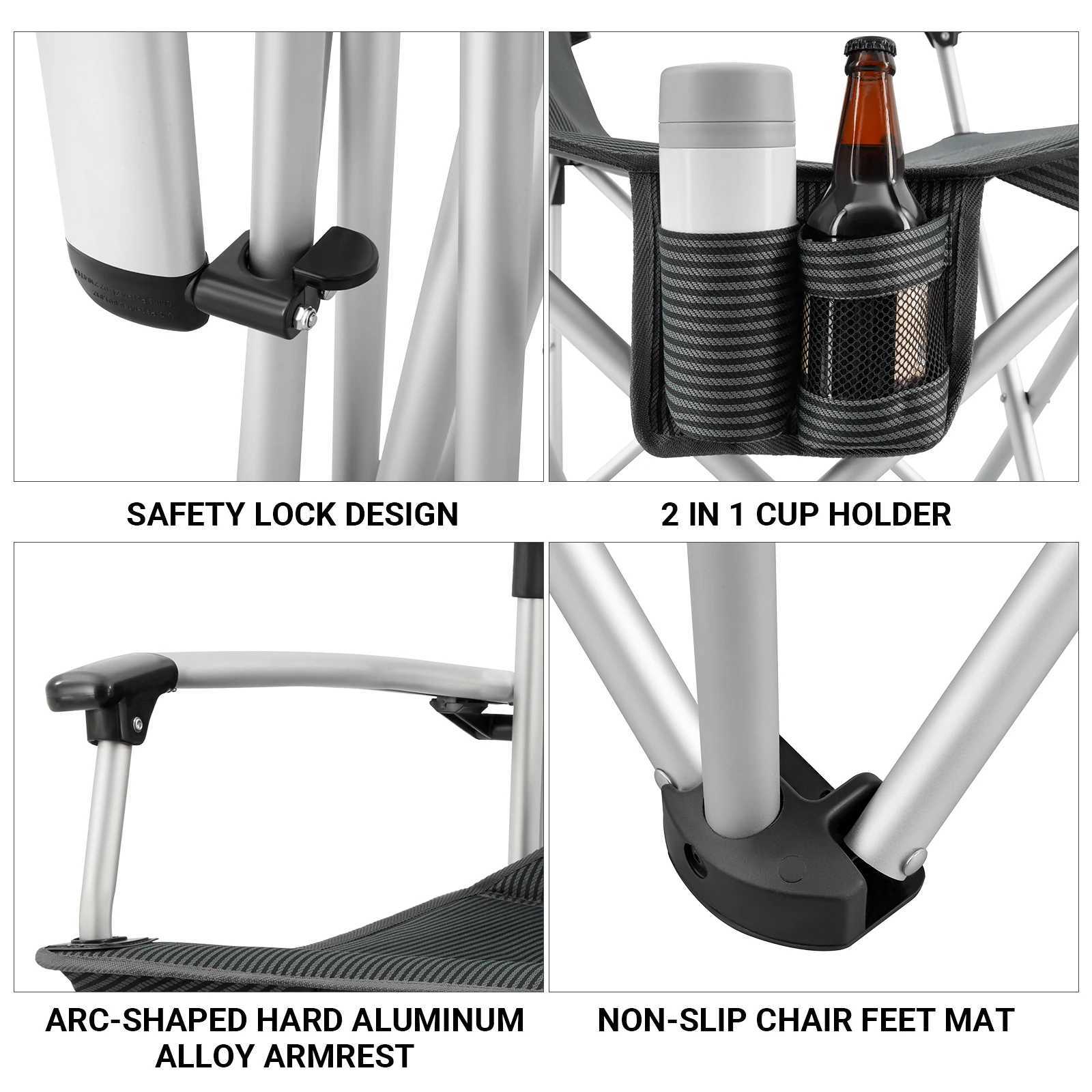 KingCamp armchair outdoor sports camping lawn fishing cup holder with padded storage bag J250930