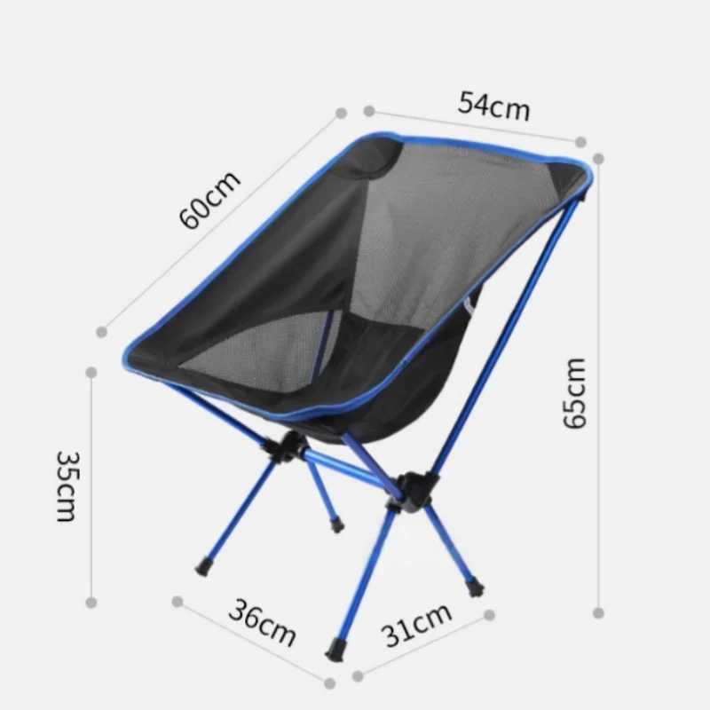 Portable Outdoor Moon Chair Camping Folding Chair Ultra Light Aluminum Alloy Compact Leisure Backrest Seat for Camping Picnic J250930