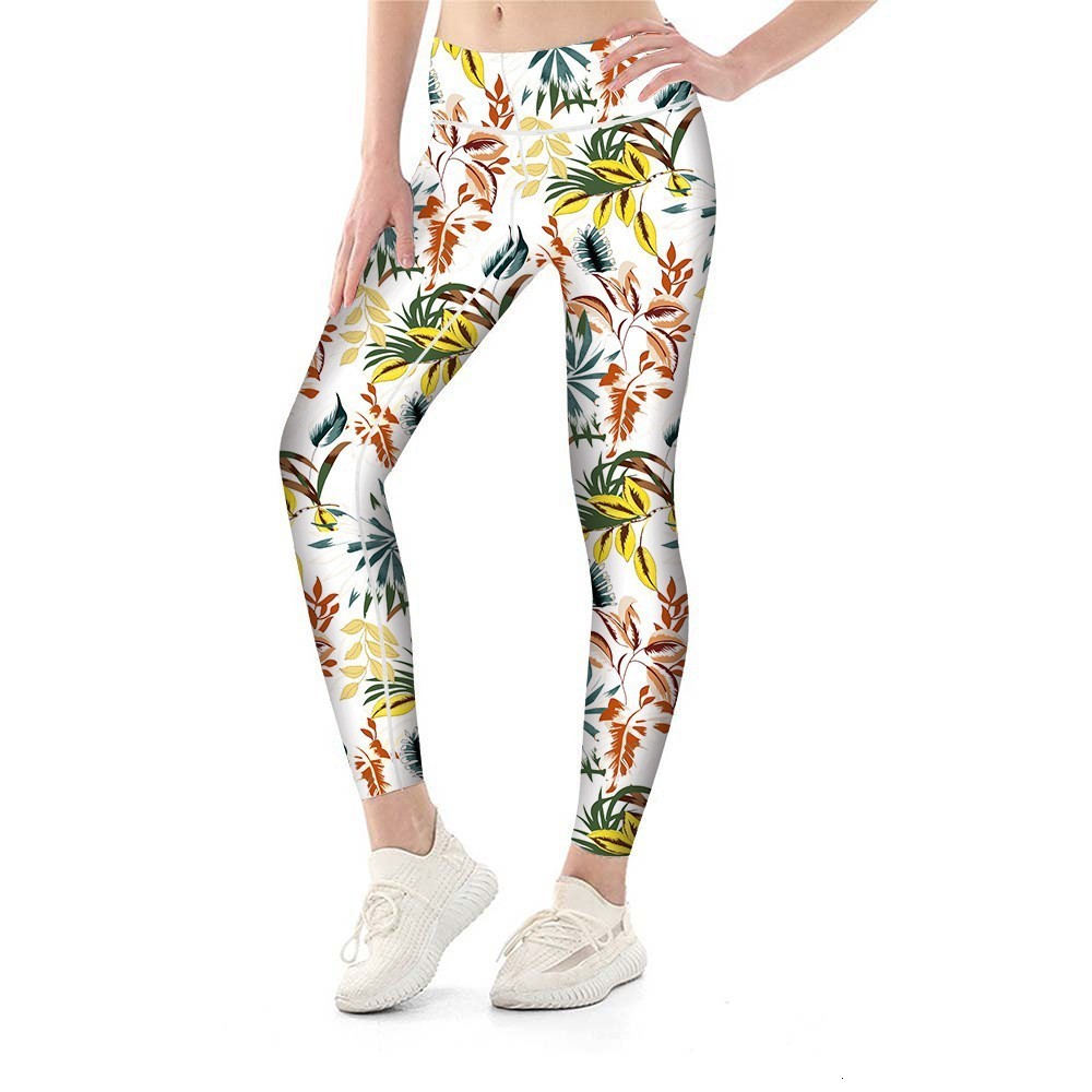 20253D Digital Printing Small Foot Pants Elastic Womens Leggings Yoga Pants 201202Z