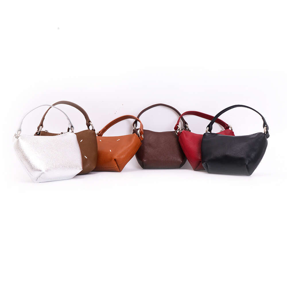 Genuine Compact Coin Purse Women's Handheld Small Portable Key Lipstick Storage Soft Leather Single Shoulder Crossbody Bag