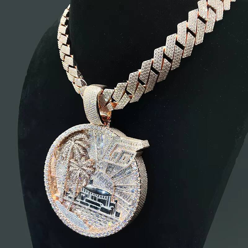 Lifeng Jewelry Advanced Customize Iced Out Diamond Moissanite Pendant Solid 925 Silver Men Hiphop Pendant