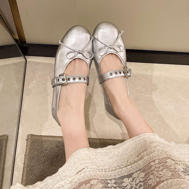 French Style Designer Shoe Shallow Mouth Single for Women 2025 Early Spring New Gentle Evening Ballet Flat Mary Jane Small Leather Shoes