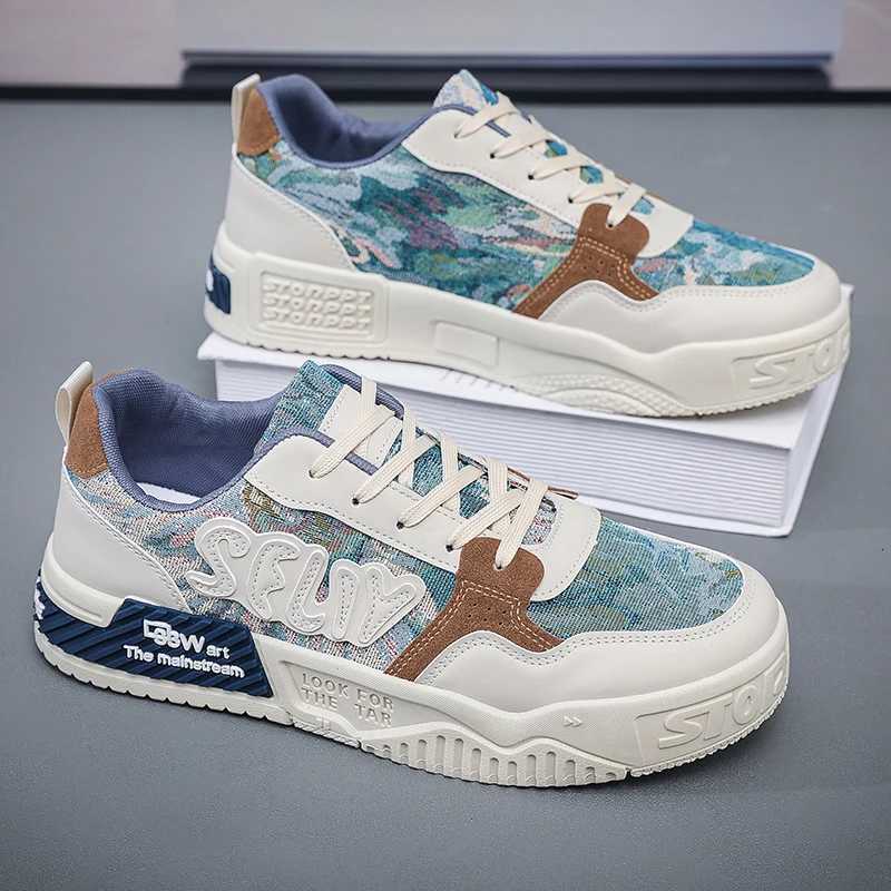 Korean Version Mens Casual Sports Shoes Fashionable and Versatile Letter Style Casual Board Shoes Z250930