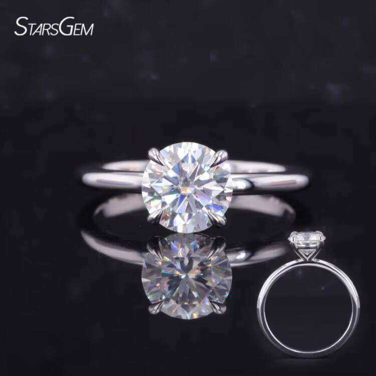 Starsgem 14k Gold 1ct IGI Certificate Round Cut Lab Grown Engagement Ring