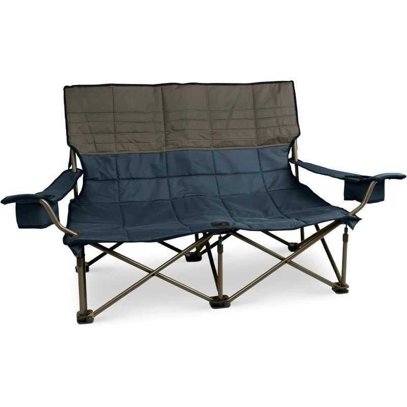 Low Loveseat Double 2 Person Camping Chair Two Person Foldable Seat for Festivals Concerts Tailgates Beach Days Low S J250930