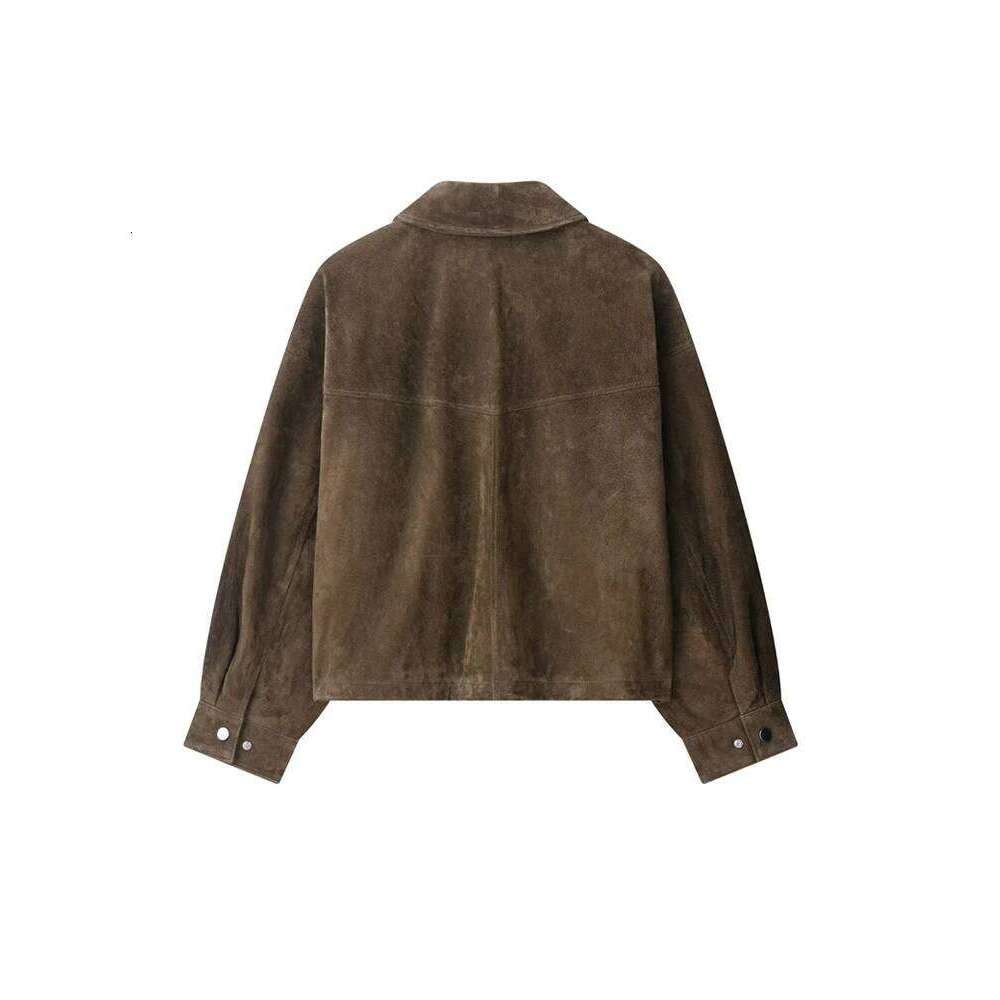 Women Fashion Faux Leather Bomber Jacket Coat Long Sleeve Front Patch Pockets Female Outerwear Chic Tops
