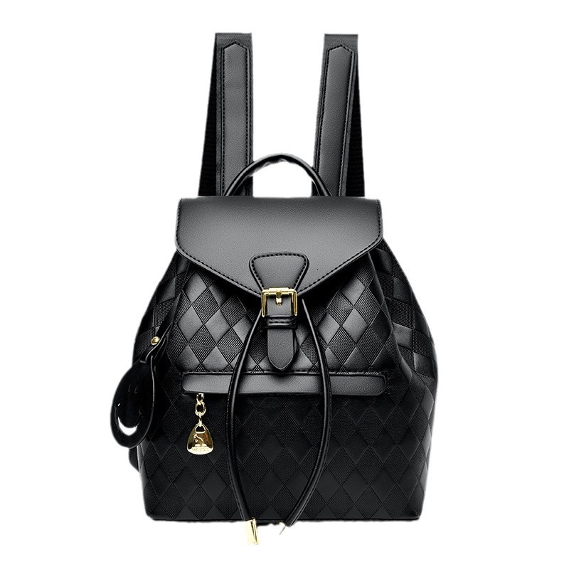 Designer Bag Backpack For Women 2024 New PU Retro Color-block Women's Luxury Bag Shoulder Bag Soft Leather Fashion Bag College Student Backpack T