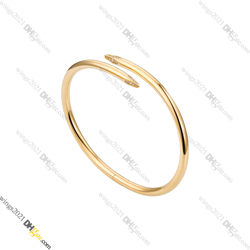 Designer Bracelet Jewelry Designer for Women Nail Bracelet Titanium Steel Bangle Gold-Plated Never Fading Non-Allergic,Gold/Silver/Rose